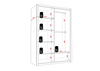 Weißer Schiebeschrank Tamiza 120 cm mit Spiegel