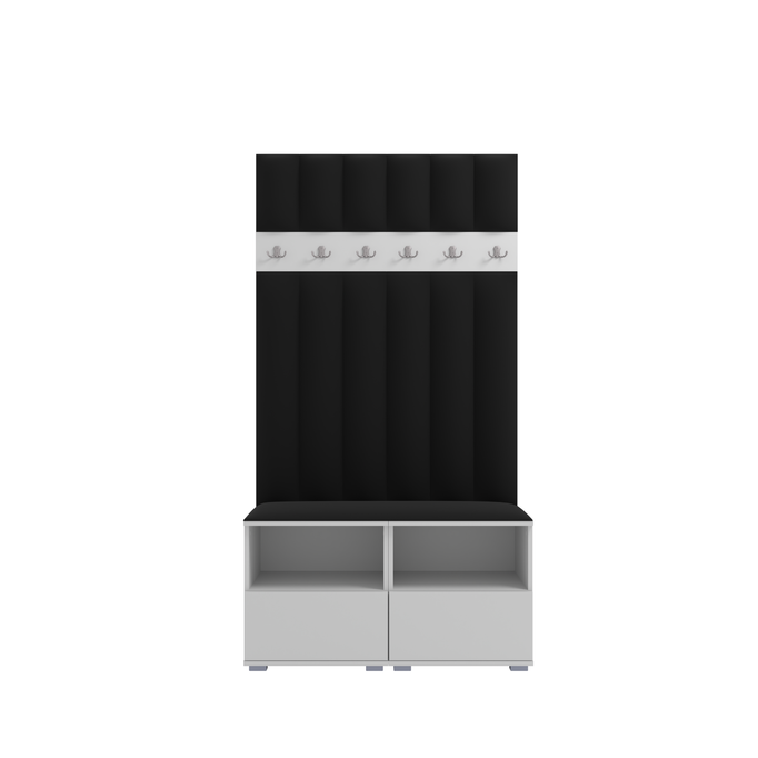 Garderoben-Set Nela III LUX – Farbe Weiß + Stoff Trinity 16