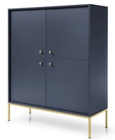 Marineblau + goldene Füße