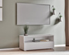 Weißer TV-Schrank Tebris 100 cm im minimalistischen Stil