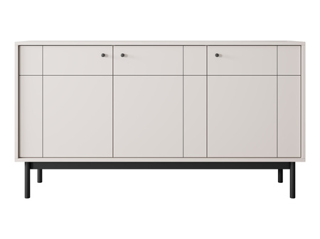 Kommode Sora K154 in Kaschmir mit schwarzen Beinen