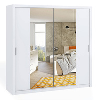 Schiebetürenschrank Tamiza 220 cm mit Spiegel Weiß Farbe