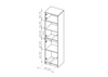 Vitrine Martin mit LED-Beleuchtung