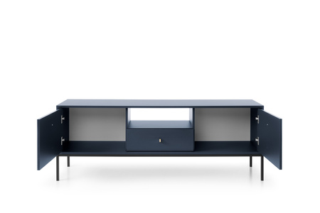 TV-Schrank Bari RTV154 in Marineblau mit goldenen Füßen