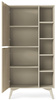 Hoher Regal Silva RG-80 in Sandbeige + Scandi-Fischgrätmuster