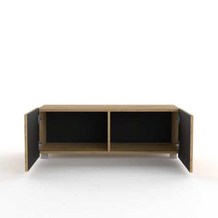 TV-Schrank Kolder 100 cm in Eiche Artisan mit geriffelten Fronten
