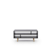 Rechteckiger Couchtisch Nubia mit Metallbeinen Schwarz