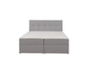 Boxbett Toronto 140×200 (Herbi 40 – Grau) mit Bonell-Matratze und Topper