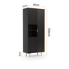 Dreitürig Regal Nubia R3D in Schwarz