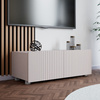 TV-Schrank Kolder 100 cm in Kaschmirfarbe mit geriffelten Fronten