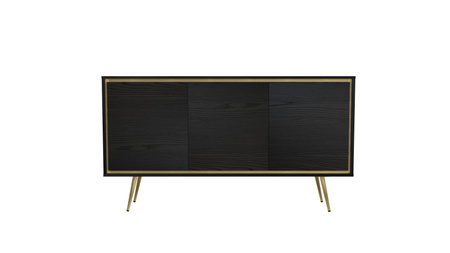 Kommode Tori 150 cm mit Metallbeinen in Graphitschwarz