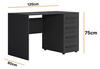 Schreibtisch Modena 120x60 in Schwarz