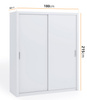 Weißer Schiebetürenschrank Tamiza 180 cm