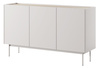 Kommode Lumo K144cm Dreitürig in Kaschmirfarbe mit Metallbeinen