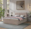 Boxbett Toronto 160×200 (Gerra 15 – Hellbeige) mit Bonell-Matratze und Topper