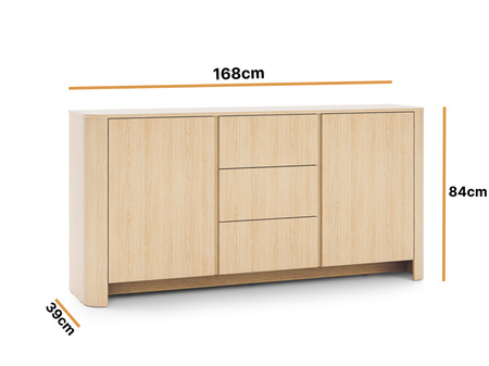 Kommode Aura KSZ 168 cm in Vicenza-Eiche