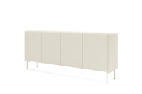 Sideboard MUTI kaschmir 195 cm riffeloptik 4-türig push-to-open