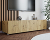 TV-Schrank Kolder 150 cm in Eiche Artisan mit geriffelten Fronten
