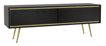 TV-Schrank Tori 150 cm mit Metallfüßen in Graphitschwarz