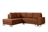 Ecksofa TREVI links Wind 56 rostrot ziegelrot Chenille Schlaffunktion