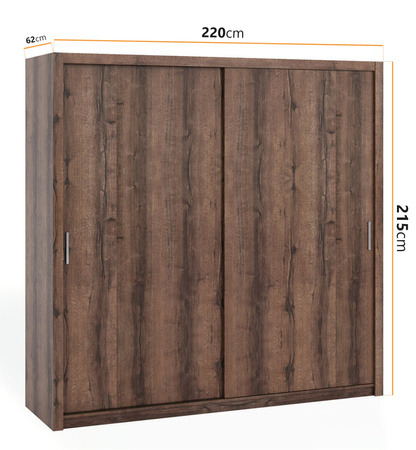 Schiebetürenschrank Tamiza 220 cm Eiche Monastery