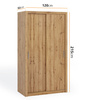 Schiebetürenschrank Tamiza 120 cm Eiche Artisan