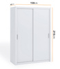 Schiebetürenschrank Tamiza 150 cm in Weiß