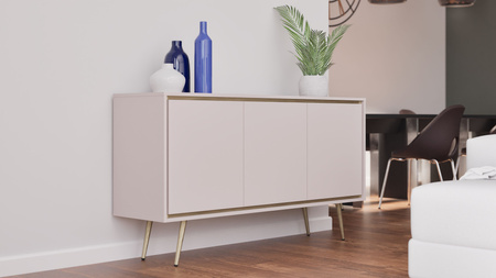 Kommode Tori 150 cm mit Metallbeinen in der Farbe Cashmere