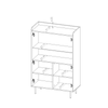 Stilvolle Vitrine Nero WIT90 mit LED-Beleuchtung