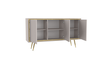 Kommode Tori 150 cm mit Metallbeinen in der Farbe Cashmere