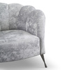 Muschel-Sessel Adria Rosa mit Metallfüße 