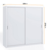 Schiebetürenschrank Tamiza 220 cm Weiß