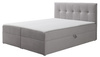 Boxbett Toronto 140×200 (Amor Velvet 4318 – Grau) mit Bonell-Matratze und Topper