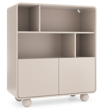 Regal Orion 108 cm mit zwei Türen Kaschmir