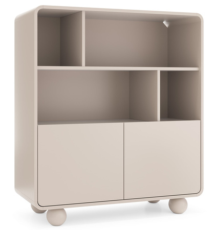 Regal Orion 108 cm mit zwei Türen Kaschmir