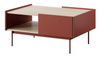 Couchtisch Lumo 97 x 65 cm in Rot mit Metallbeinen