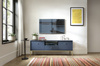 TV-Schrank Bari RTV154 in Marineblau mit goldenen Füßen