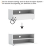 Weißer TV-Schrank Tebris 100 cm im minimalistischen Stil