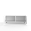 Weißer TV-Schrank Kolder 100 cm mit geriffelten Fronten