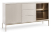 Kommode Lagos 154 cm 2D3SZ mit Metallfüßen in Kaschmir + LED
