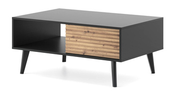 Rechteckige Couchtisch Maestro 104 x 68 cm mit zwei Schubladen