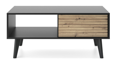 Rechteckige Couchtisch Maestro 104 x 68 cm mit zwei Schubladen