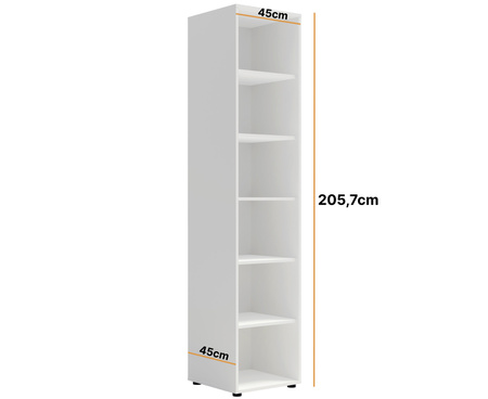 Vertikales Regal Modena R45 mit sechs Einlegeböden