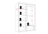 Schiebetürenschrank Tamiza 150 cm Eiche Artisan