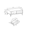 Couchtisch Diamond 104x68 cm mit Schubladen