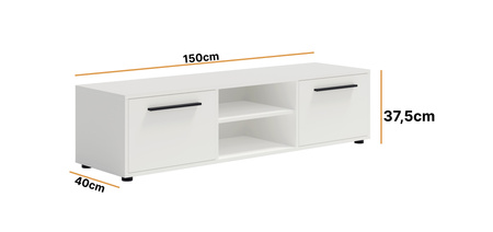 TV-Schrank Modena 150 cm Farbe: Weiß