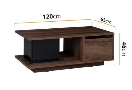 Rechteckiger Couchtisch Martin 120 x 65 cm