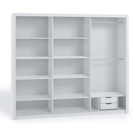 Schiebetürenschrank Tamiza 250 cm mit Spiegel Eiche Monastery