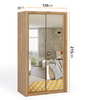 Schiebetürenschrank Tamiza 120 cm mit Spiegel in Eiche Artisan
