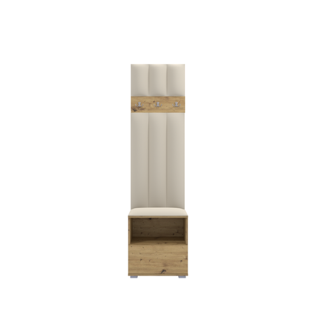 Garderoben-Set Nela IV LUX – Farbe Eiche Artisan + Stoff Trinity 01